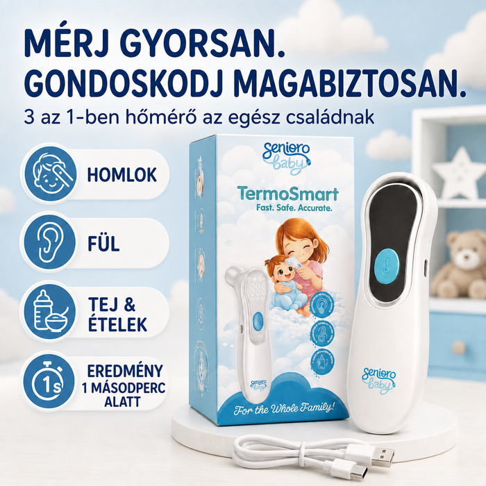 Érintésmentes 3 az 1-ben hőmérő Senioro