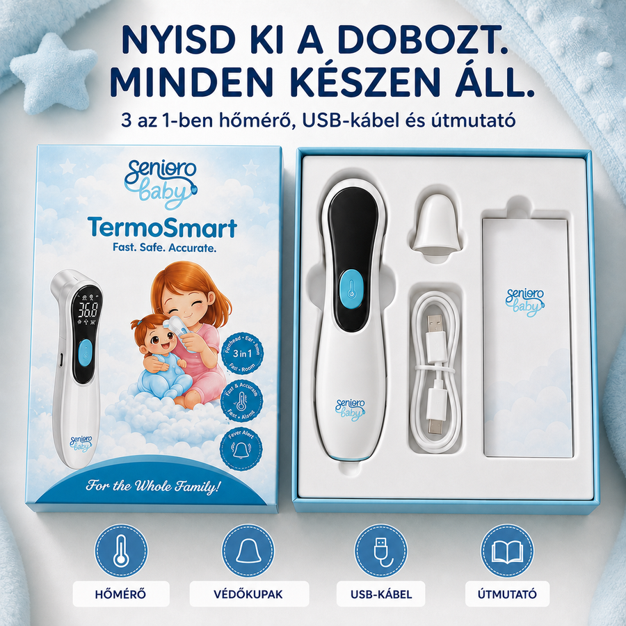 Érintésmentes 3 az 1-ben hőmérő Senioro